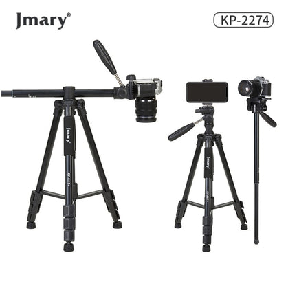 Jmary KP-2274 Professional 4-Section Aluminum Tripod with Horizontal Axis