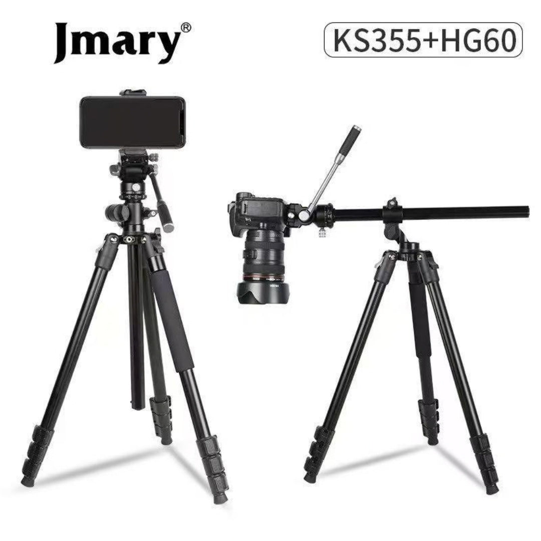 Jmary KS355+HG60 1.85M 2-in-1 Tripod & Monopod with Horizontal Axis Ball Head