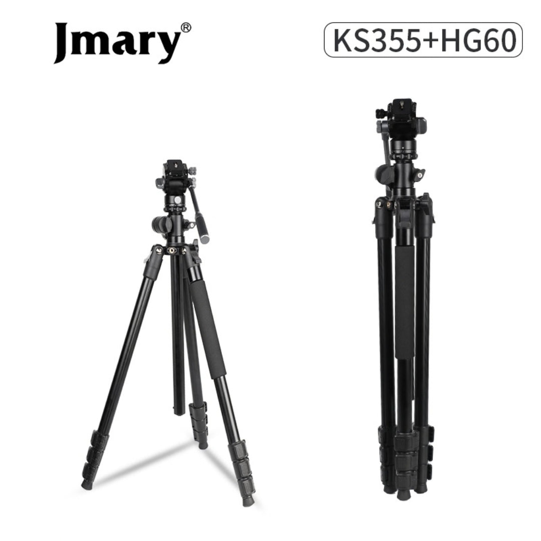 Jmary KS355+HG60 1.85M 2-in-1 Tripod & Monopod with Horizontal Axis Ball Head