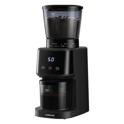 LePresso Conical Burr Coffee Grinder with 31 Grind Settings – Black