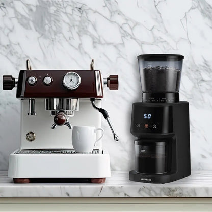LePresso Conical Burr Coffee Grinder with 31 Grind Settings – Black