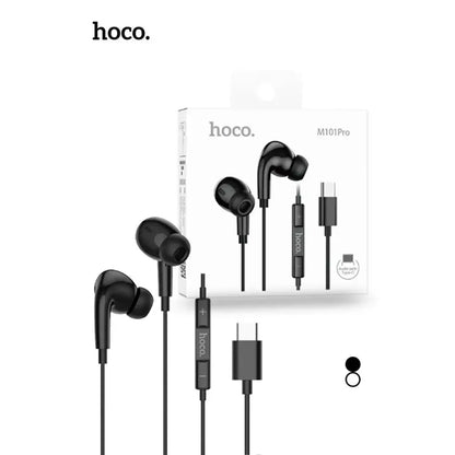 M101 Pro Crystal sound Type-C wire-controlled digital earphones with microphone - black - Saif Al Najmi Kw
