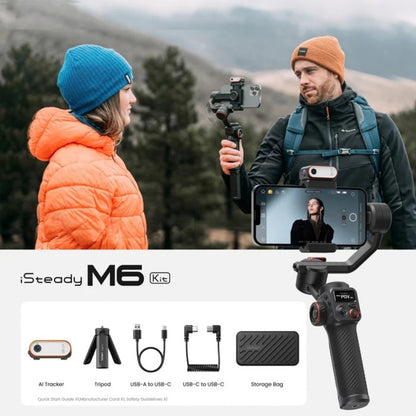 Hohem iSteady M6 Kit Smartphone Gimbal Stabilizer with AI Tracking & RGB Fill Light