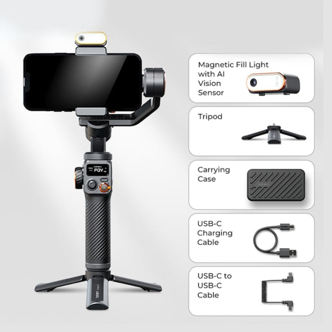 Hohem iSteady M6 Kit Smartphone Gimbal Stabilizer with AI Tracking & RGB Fill Light