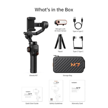 Hohem iSteady M7 3-Axis Smartphone Gimbal with AI Tracking & Touchscreen Remote
