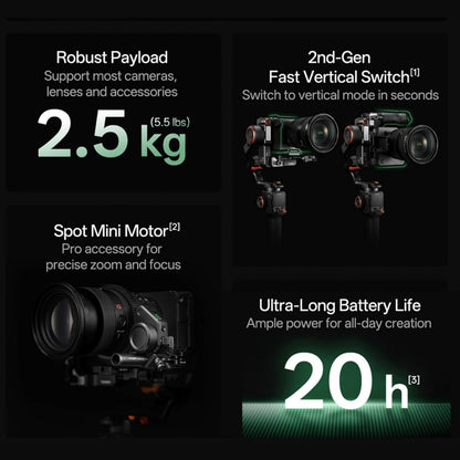 Hohem iSteady MT3 Pro AI Camera Gimbal Stabilizer with Touchscreen Remote