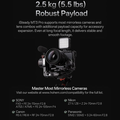 Hohem iSteady MT3 Pro AI Camera Gimbal Stabilizer with Touchscreen Remote