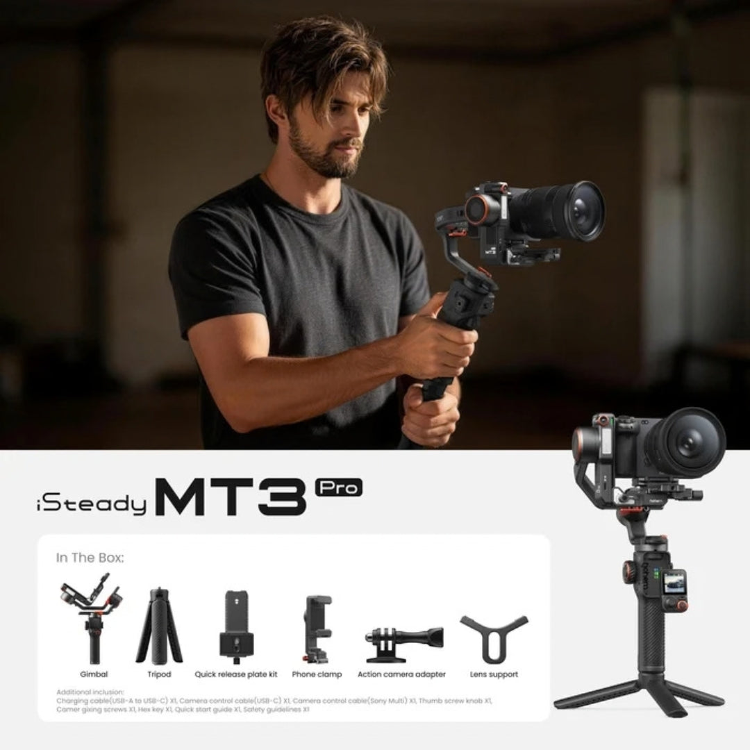 Hohem iSteady MT3 Pro AI Camera Gimbal Stabilizer with Touchscreen Remote