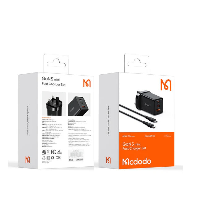 Mcdodo CH-1554 67W PD Fast Charger | Triple Ports - Saif Al Najmi Kw