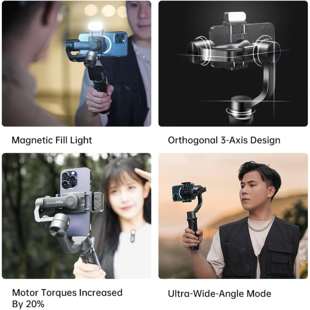 Hohem iSteady Mobile+ Kit 3-Axis Smartphone Gimbal with Magnetic Fill Light