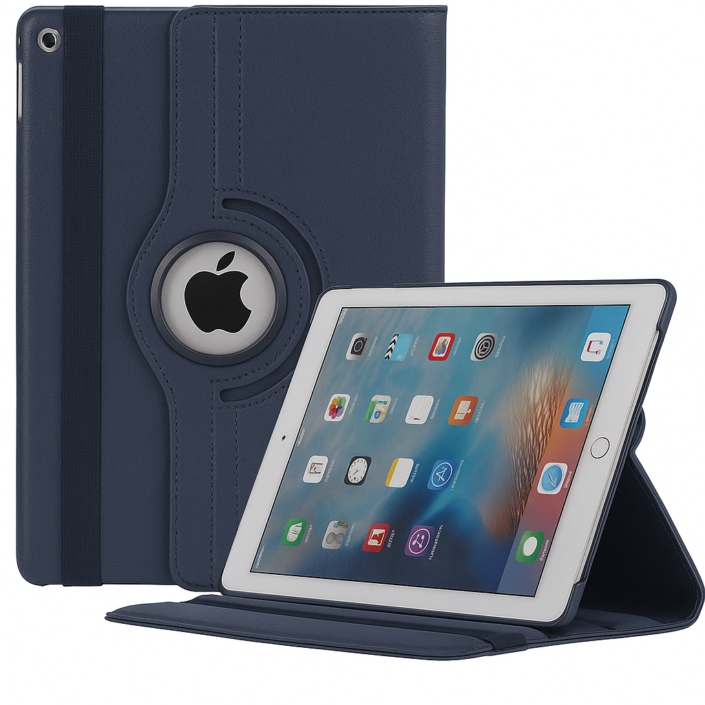 غطاء كتاب دوار لجهاز Apple iPad - حامل متعدد الزوايا 360 درجة (موديلات وألوان متعددة) 