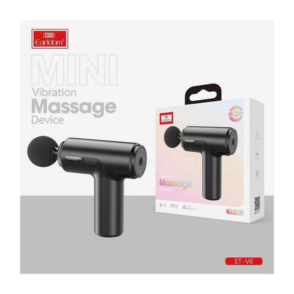 Earldom ET-V6 Mini Vibration Massage Gun - 1200mAh - Black - Saif Al Najmi Kw