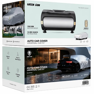 Green Lion Auto Car Cover Universal Fit – GNAUCRCVRBK Black