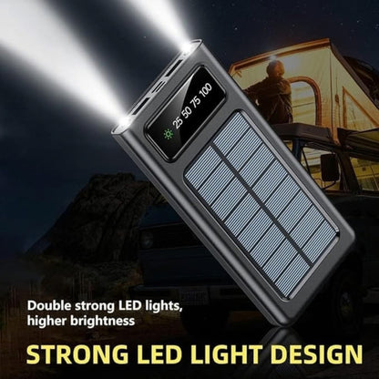 Fengqi 20000mAh Solar Fast Charging Power Bank with Built-In Cables