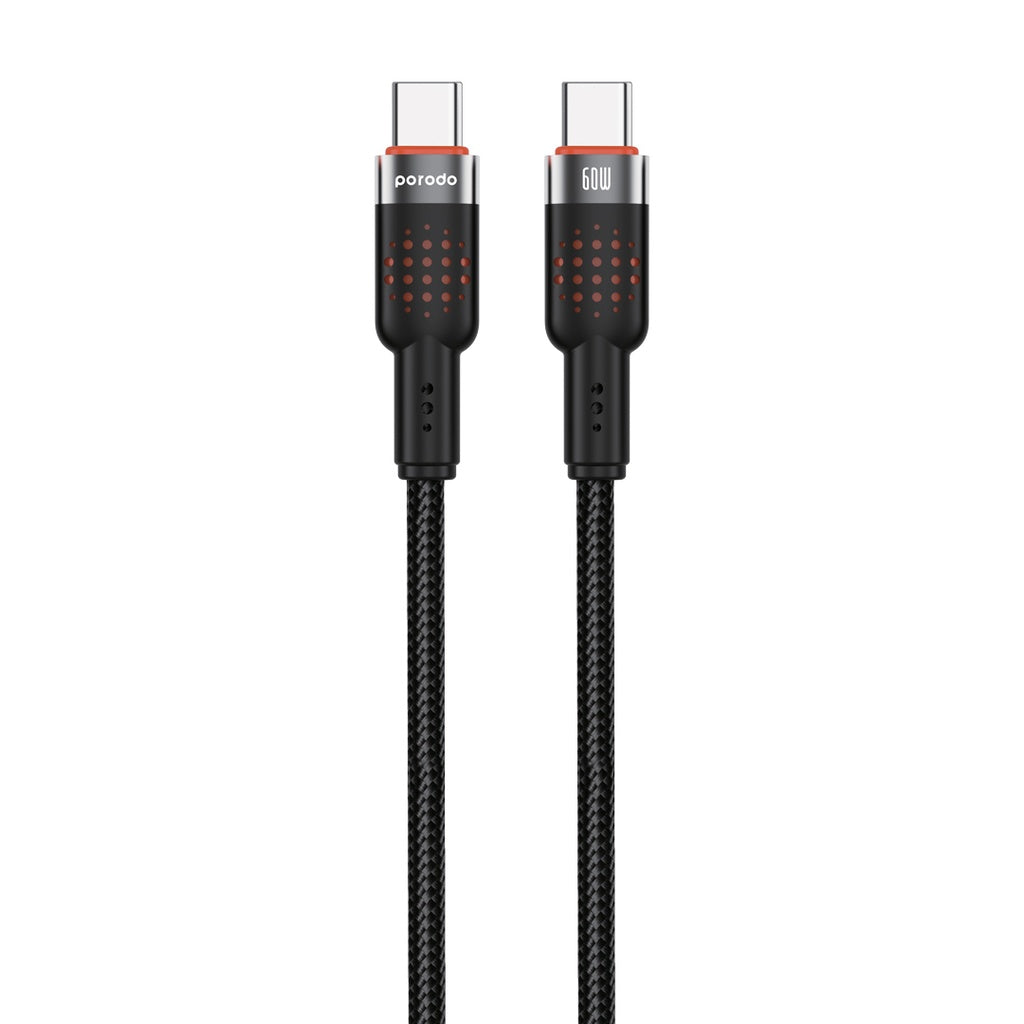 Porodo USB C to USB C Aluminum Braided Fast Charging Cable