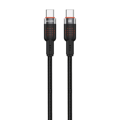 Porodo USB C to USB C Aluminum Braided Fast Charging Cable