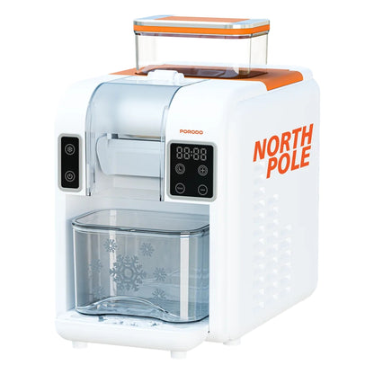 Porodo Lifestyle North Pole Ice Smoothie Machine with 3 Ice Textures – White & Orange