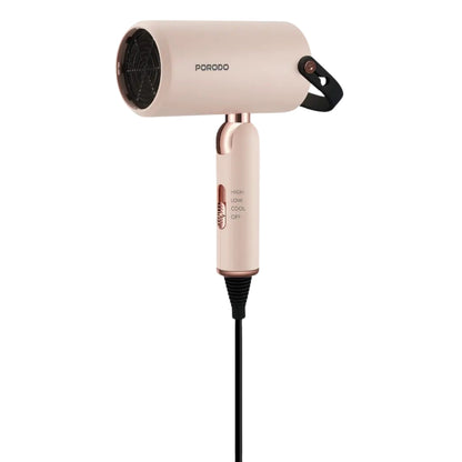 Porodo 2-in-1 Hair & Garment Dryer 1800W with Foldable Design – Pink