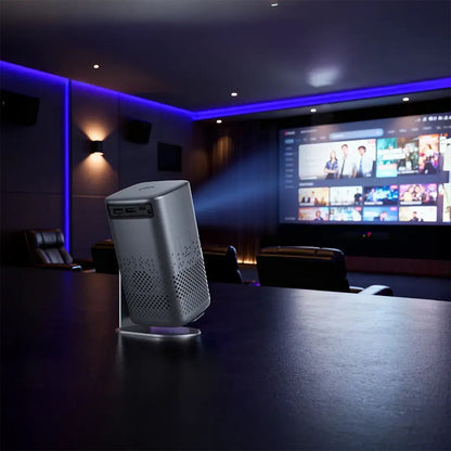 Porodo Lifestyle Gobo Portable Air Projector 720P with Android 13 – Grey with battery