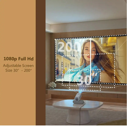 Porodo Lumacast Smart Full HD Projector with Auto Focus & Keystone – White