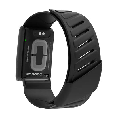 Porodo TrackFit Apex Screenless Fitness Tracker with ECG, HRV & Health Monitoring – Black