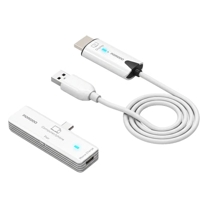 Porodo Portana USB-C to HDMI Wireless Display Adapter with 5.8GHz Transmission – White