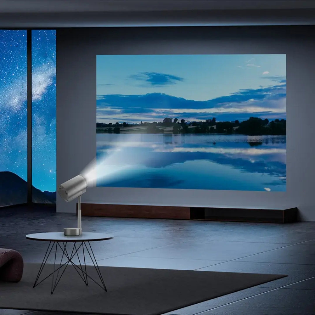 Porodo Lifestyle Lumio Smart Full HD Projector with Telescopic Stand – Gray