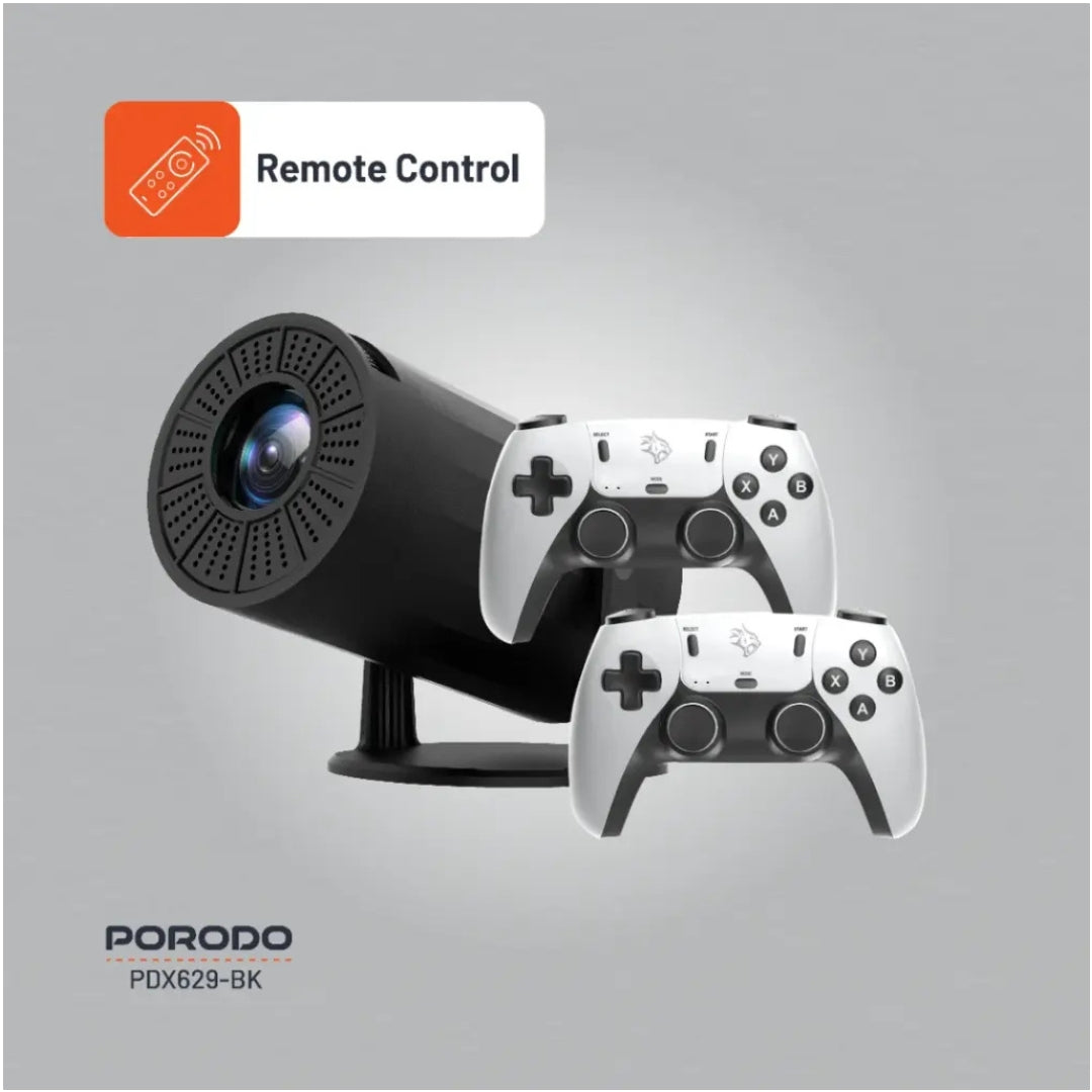 Porodo Gaming Projector with Controllers – Black
