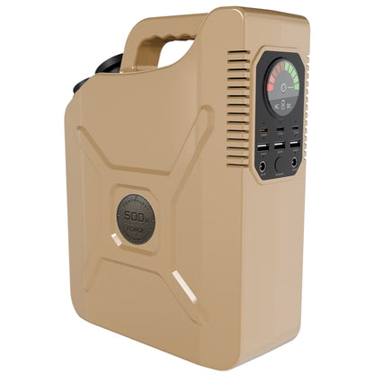 Powerology ARMES 150000mAh 500Wh Portable Power Station with 500W AC Output & 60W PD (Desert Tan & Green)