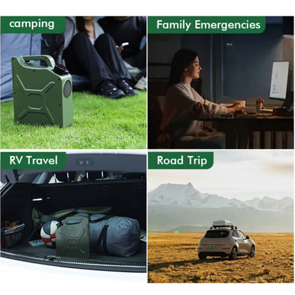 Powerology ARMES 150000mAh 500Wh Portable Power Station with 500W AC Output & 60W PD (Desert Tan & Green)