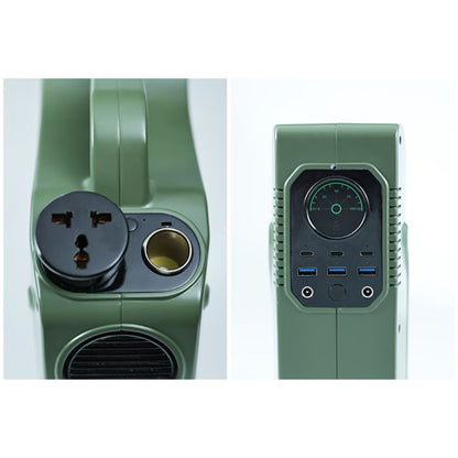 Powerology ARMES 150000mAh 500Wh Portable Power Station with 500W AC Output & 60W PD (Desert Tan & Green)