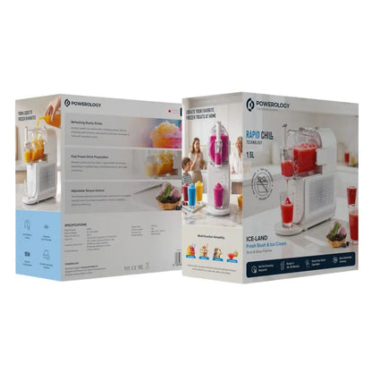 Powerology Fresh Slushie & Ice Cream Maker 1.5L – White
