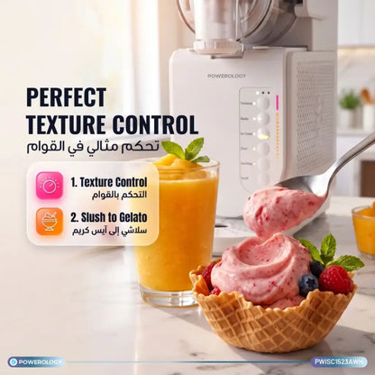 Powerology Fresh Slushie & Ice Cream Maker 1.5L – White