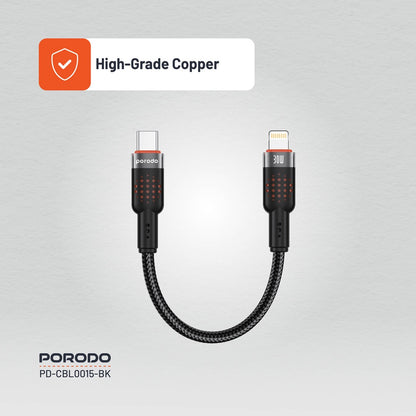 Porodo Braided USB-C to Lightning Fast Charging Cable
