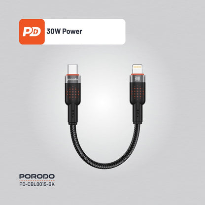 Porodo Braided USB-C to Lightning Fast Charging Cable
