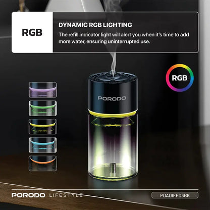 Porodo Valencia Smart Aroma Diffuser - Black PDADIFFD3BK