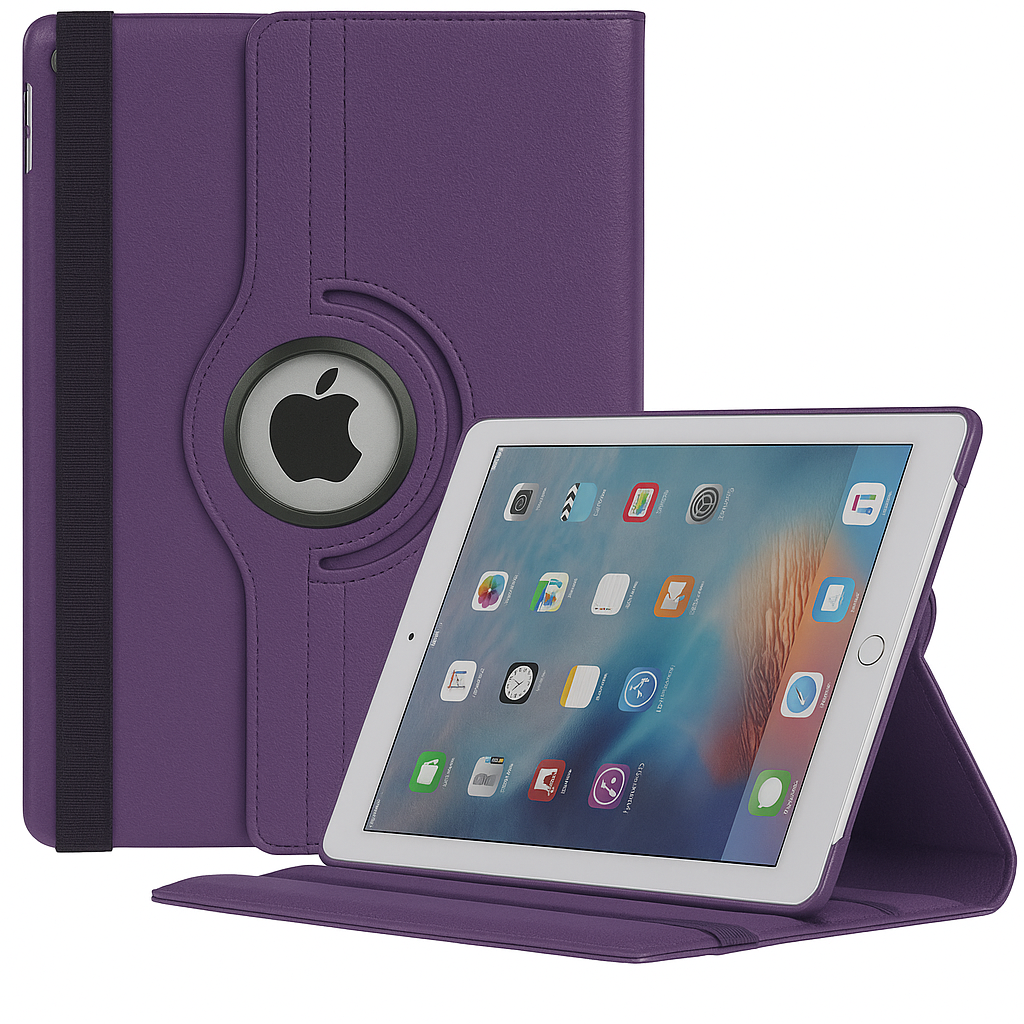 غطاء كتاب دوار لجهاز Apple iPad - حامل متعدد الزوايا 360 درجة (موديلات وألوان متعددة) 