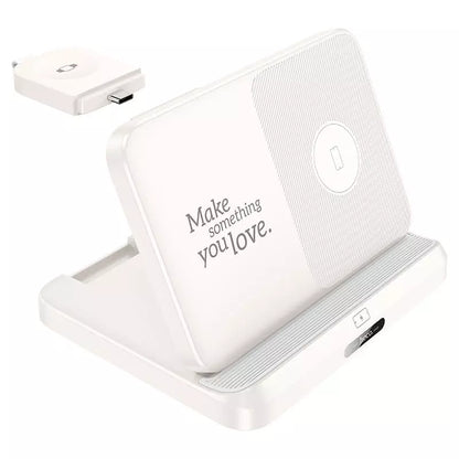 Hoco CQ7 wireless charging desktop stand 15W output,charging for phone, headset and smartwatch
