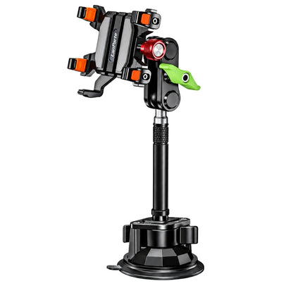 LanParte RBA-T01L Metal Five-Claw Car Phone Holder with Extended Arm & Vacuum Suction Mount