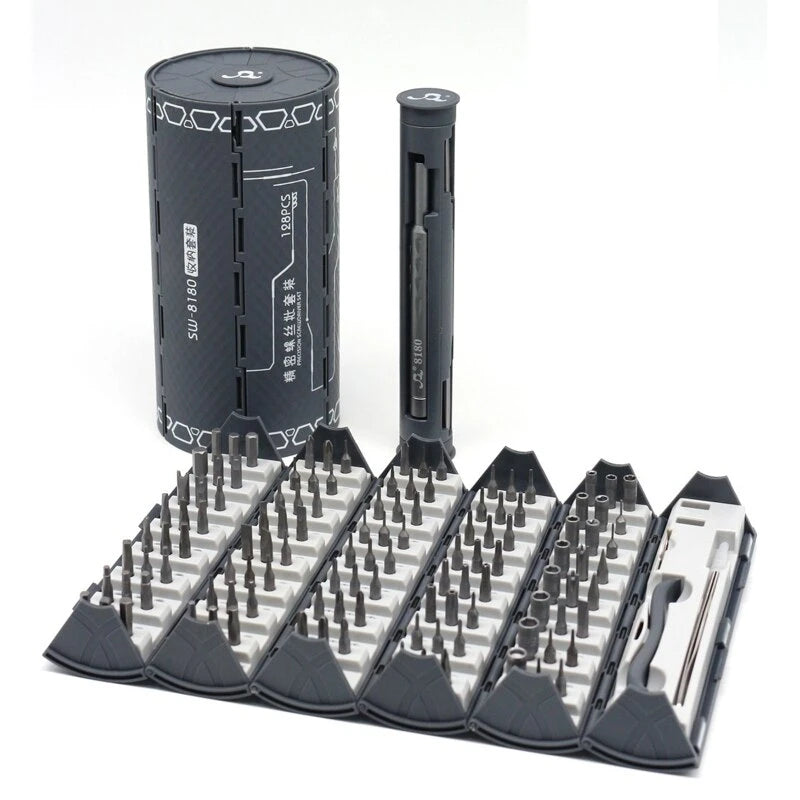 128 in 1 Magnetic Screwdriver Set Repair Toolkit With Storage Box - Complete Precision Toolset - Saif Al Najmi Kw
