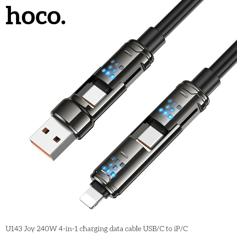 HOCO U143 4-in-1 Fast Charging Cable 240W