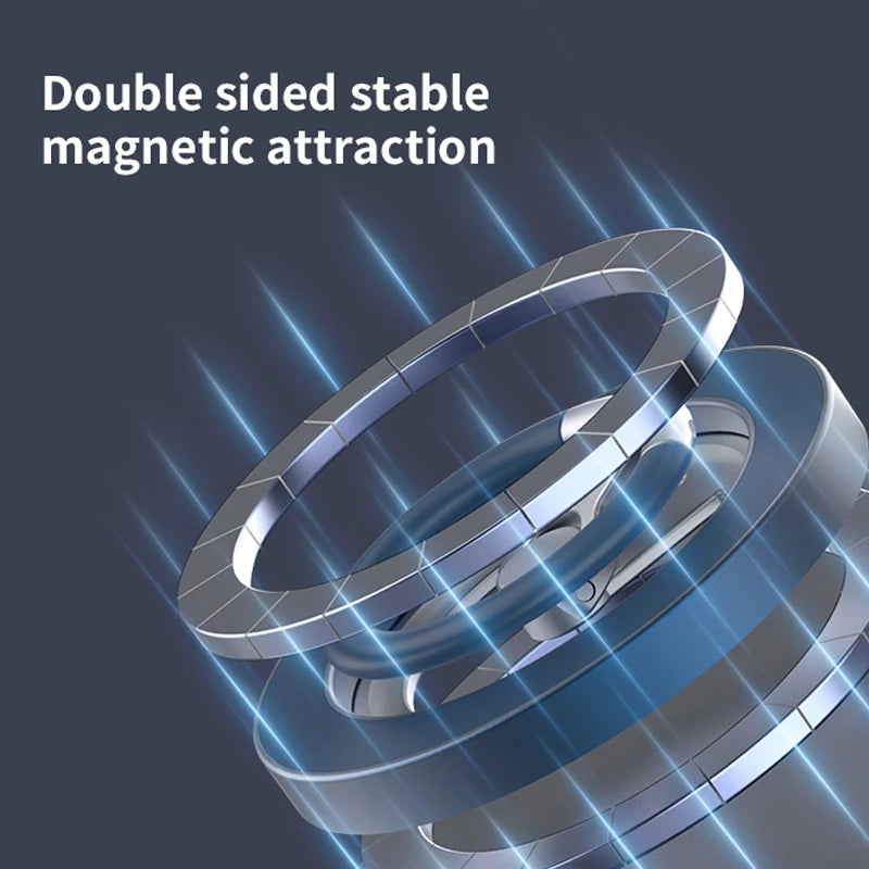 Mobile Phone Dual Magnetic Finger Ring Holder for Magsafe