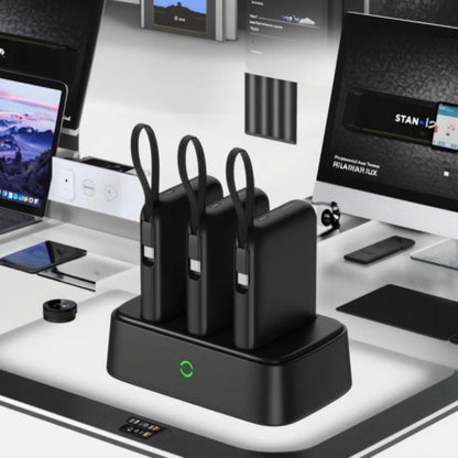 GIZZY 6-in-1 / 3-in-1 Magnetic Charging Station with 10000mAh Power Banks & 15W Wireless Charging – Black