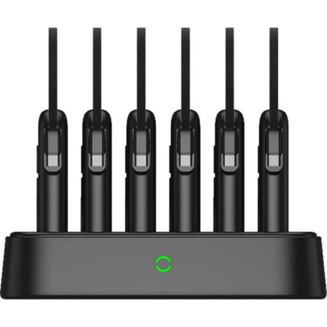 GIZZY 6-in-1 / 3-in-1 Magnetic Charging Station with 10000mAh Power Banks & 15W Wireless Charging – Black