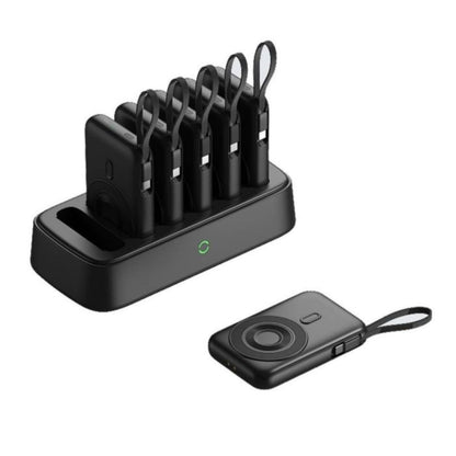 GIZZY 6-in-1 / 3-in-1 Magnetic Charging Station with 10000mAh Power Banks & 15W Wireless Charging – Black