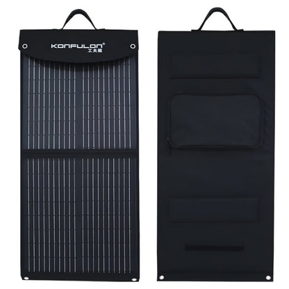 Konfulon SH06 60W Foldable Solar Panel with USB, 20W PD Type-C & DC Output