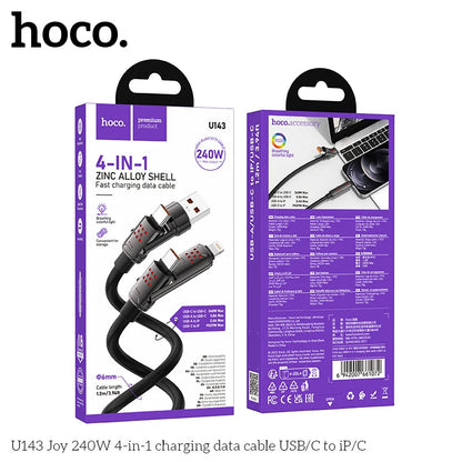 HOCO U143 4-in-1 Fast Charging Cable 240W