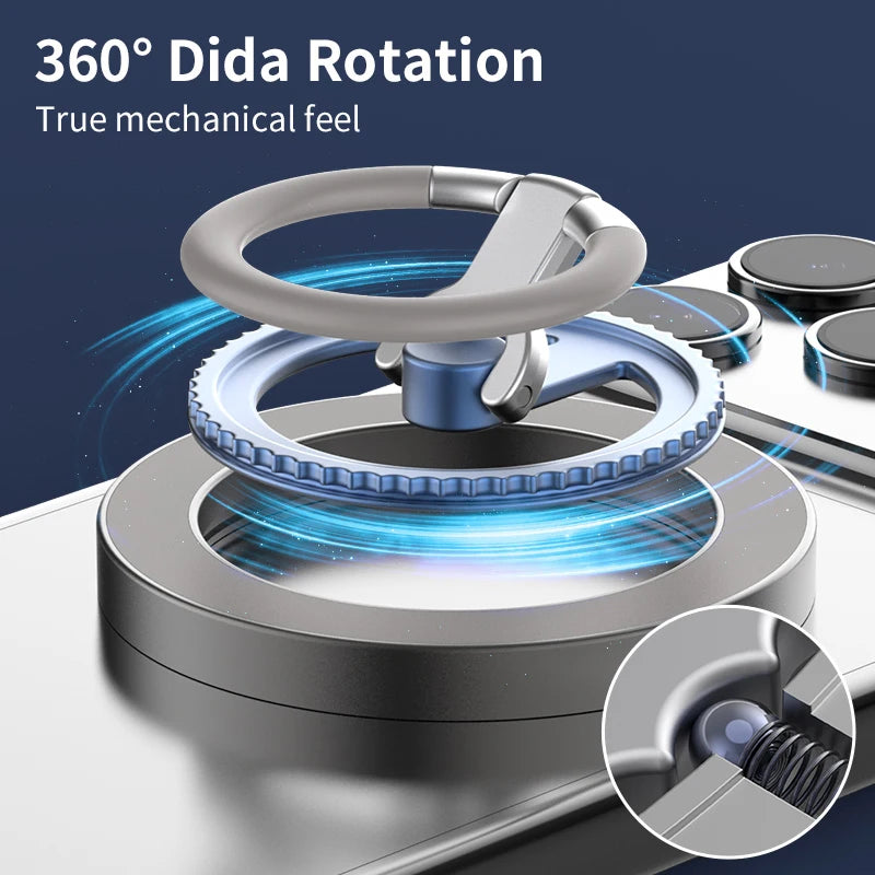 Mobile Phone Dual Magnetic Finger Ring Holder for Magsafe