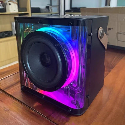 A99 Transparent Bluetooth Speaker with Microphone & RGB Lights