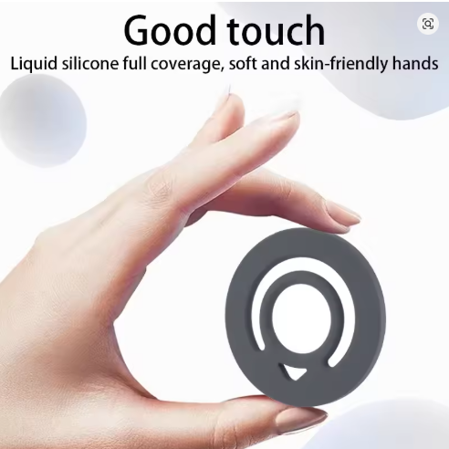 MagSafe Phone Ring Holder – Magnetic Silicone Strap for iPhone & Samsung
